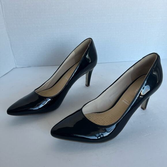 Rockport Black Patent Leather Comfort Adiprene Soles by Adidas Pumps Heel Shoe 6 - Picture 1 of 10